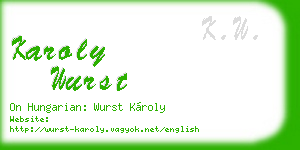karoly wurst business card